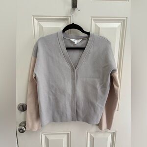 Downeast Color Block Cropped Cardigan Size Large